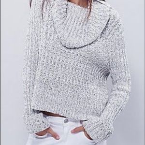 Free People Grey Turtleneck Sweater